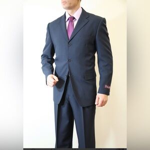Men's 3 Button Navy Suit 38S